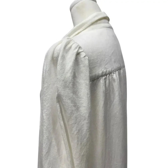 Lisa Marie Fernandez xTarget White Linen Button Up Cutout Shirtdress Size 4 - Picture 12 of 16